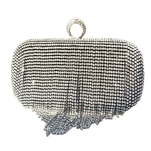 Miaelle Hochzeits-Clutch, Cocktail-Umhängetasche, Damen, formelle Abendtasche, Party, Bankett, Glitzer, Geldbörse, Handtasche, Quasten, Tasche, Clutch, Abendtasche, glitzernde Quasten, Tasche, von Miaelle