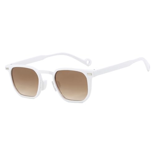 Miaelle Lässige Sonnenbrille für Damen, UV400, unregelmäßiger Rahmen, Sonnenbrille für Outdoor-Aktivitäten, UV-Schutz, Brillen, Outdoor-Sonnenbrille für Damen und Mädchen, Real White Double Te von Miaelle