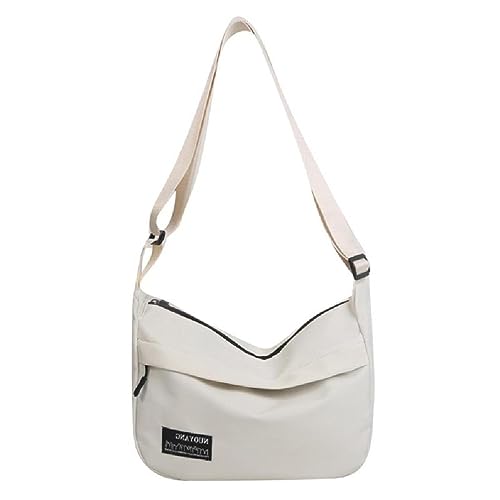 Miaelle Nylon-Reisetasche, modisch, lässig, Umhängetasche, große Kapazität, vielseitige Tasche für Teenager, Mädchen, Crossbody-Tasche, weiß von Miaelle