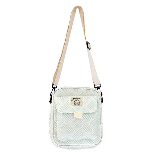 Schlichte modische Umhängetasche, Freizeittasche, quadratische Tasche, trendige Taschen für Frauen und Mädchen, Umhängetasche, japanischer Stil, kleine Umhängetasche, grün von Miaelle