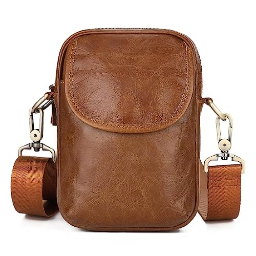 Umhängetaschen, Mini-Quadrat-Taschen, Handytasche, Reisetasche, Crossbody-Tasche, vielseitig, trendige Taschen für Herren, Schwarz/Braun/Kaffee, Herren-Umhängetasche, Vintage-Tasche, Mini-quadratische von Miaelle