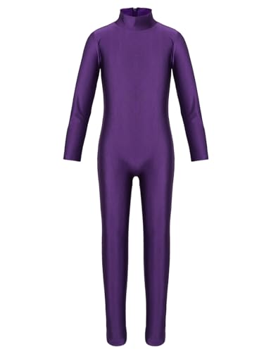 Miaeowve Kinder Mädchen Turnanzug Ganzkörper Langarm Ballettanzug Rollkragen Ballett Body Trikot Tanz Leotard Mit Reißverschluss Tanzkleidung Violett 146-152 Miaeowve Kinder Mädchen Turnanzug Ganzkörper Langarm Ballettanzug Rollkragen Ballett Body Trikot Tanz Leotard Mit Reißverschluss Tanzkleidung Violett 146-152 von Miaeowve