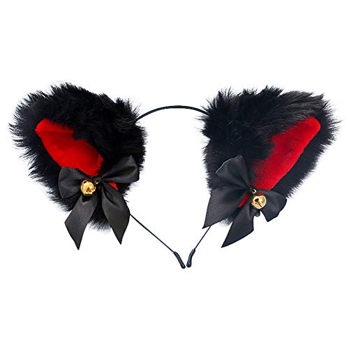 Cosplay Party Girl Girl Cat Cam Ohren Zubehör Prop für Headwear Furry Hair Clip Haarspangen Dutt von MianYaLi