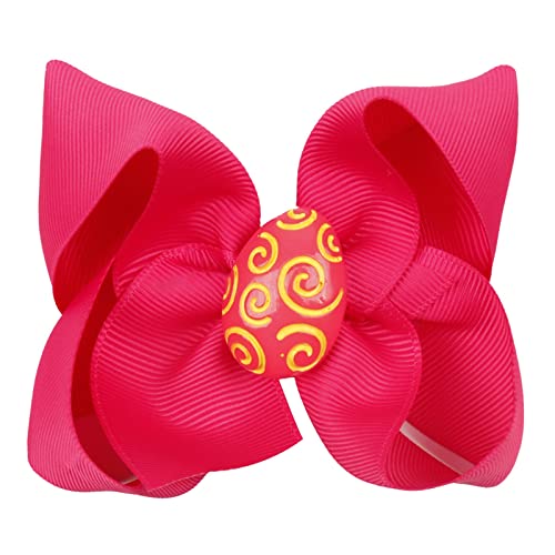 Ostern Party Ornamente Ostereier Funnys Bow Ribbon 4.5 Bow Kids Hair Clips Haarspangen Gefüttert von MianYaLi