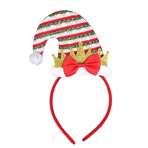 Partys Zubehör Hässliche Weihnachtsfeier Candy Crown Pullover für Urlaub Stirnband Glitzerndes Pailletten Zubehör Themen Cane und Haar mit goldfarbener Haarspange Gedrehte Haarklammern von MianYaLi