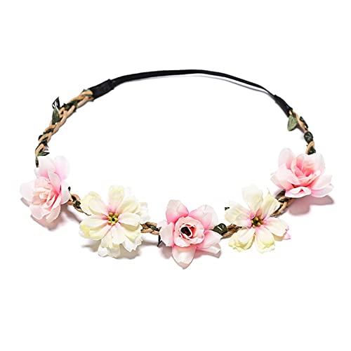 Women 3PCs Band Garland Festival Boho Hochzeit Kopf Haarclip Blumenhaarblumen Wikinger Schmuck Damen von MianYaLi