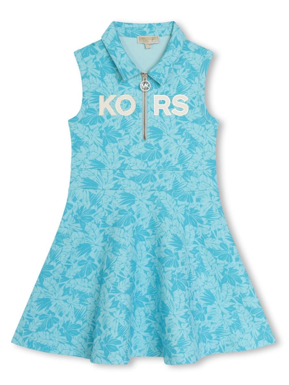 Michael Kors Kids Ärmelloses Kleid mit Blatt-Print - Blau von Michael Kors Kids