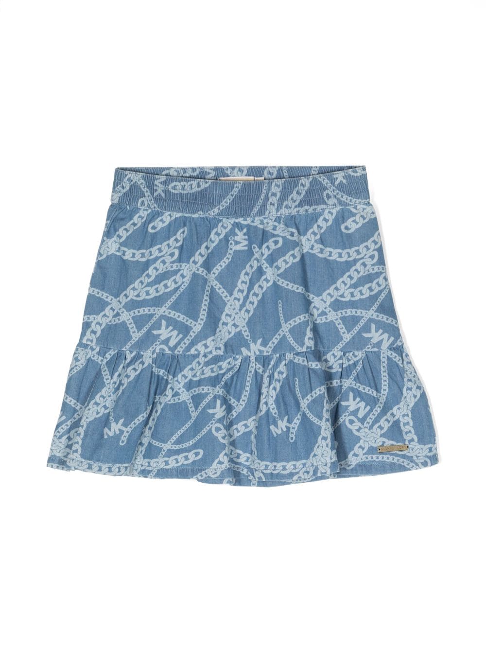 Michael Kors Kids Gestufter Rock mit Ketten-Print - Blau von Michael Kors Kids