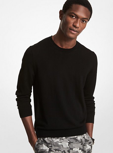 MK Sweater Aus Merinowolle - Schwarz - Michael Kors von Michael Kors Mens