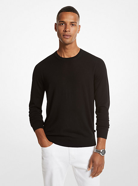 MK Sweater Aus Merinowolle - Schwarz - Michael Kors von Michael Kors Mens