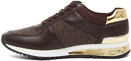 MICHAEL KORS Damen Allie WRAP Trainer Sneaker, braun, 37 EU von MICHAEL KORS