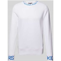 Michael Kors Sweatshirt mit Label-Print in Weiss, Größe M von Michael Kors