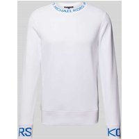 Michael Kors Sweatshirt mit Label-Print in Weiss, Größe XL von Michael Kors