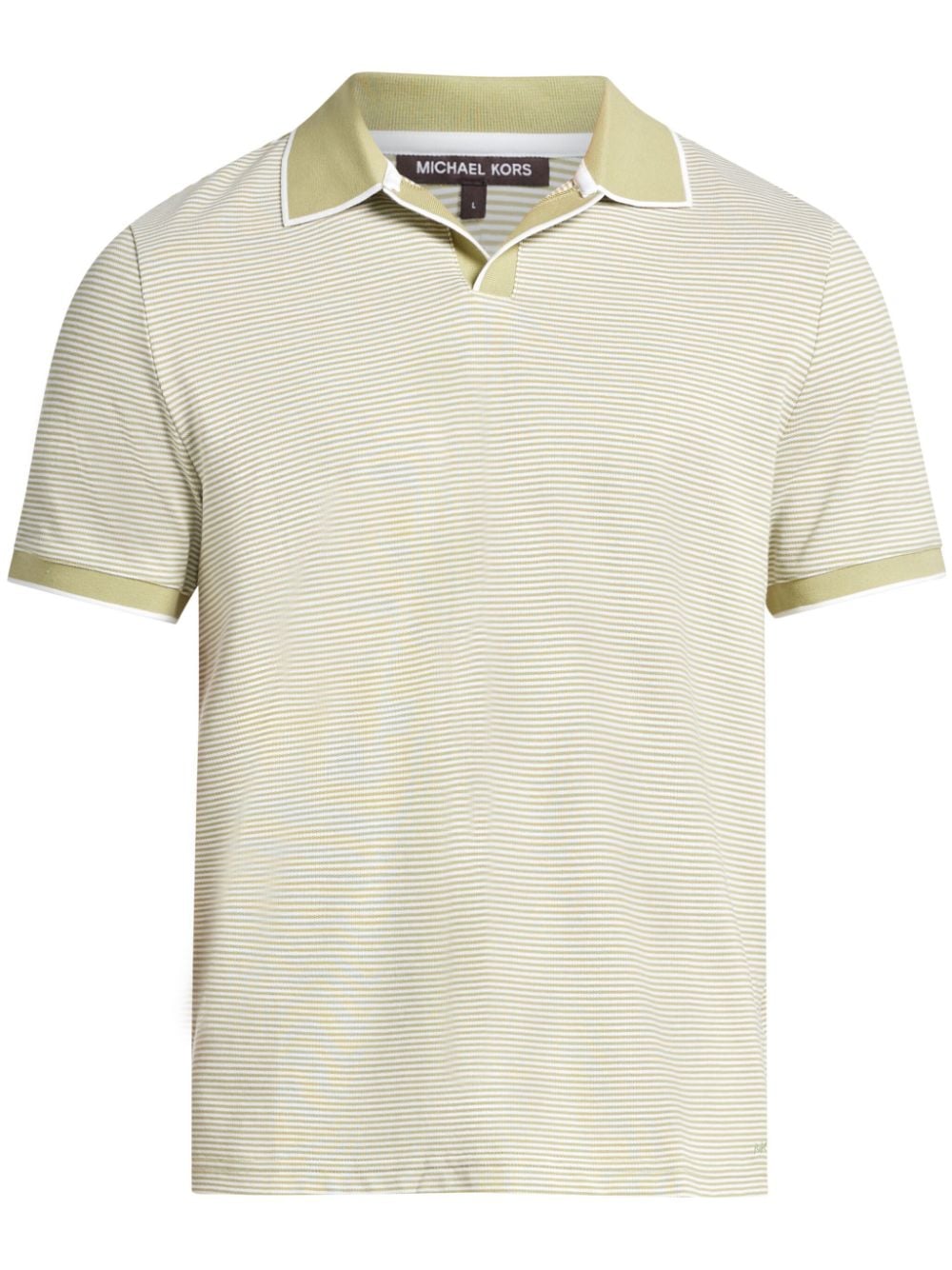 Michael Kors Gestreiftes Poloshirt - Grün von Michael Kors