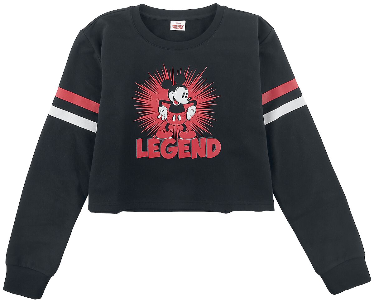 Micky Maus - Disney Sweatshirt - Kids - Legend - 140 bis 176 - für Mädchen - Größe 164 - schwarz  - Lizenzierter Fanartikel von Micky Maus