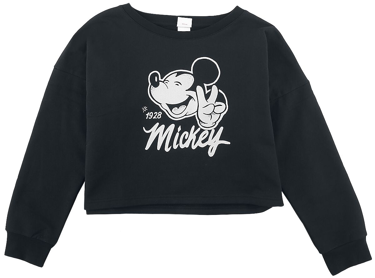 Micky Maus - Disney Sweatshirt - Kids - Mickey Mouse - 164 bis 176 - für Mädchen - Größe 164 - schwarz  - Lizenzierter Fanartikel von Micky Maus