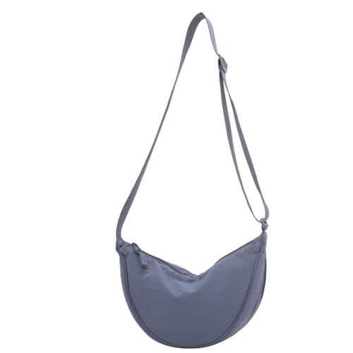 Micmores Crossbody Bag Damen, Nylon Bauchtasche Damen Stylisch Hobo Casual Tasche mit Schultergurt Einstellbar, Halbmond-Umhängetasche Damen Kleine für Schule Shopper Reise von Micmores