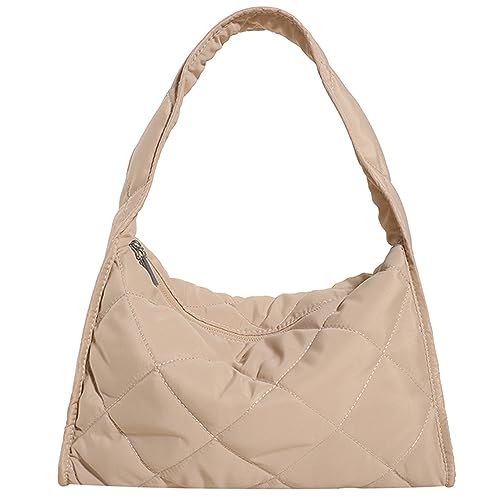 Micmores Handtaschen Damen klein Umhängetasche Tasche, Gesteppte Schultertasche, Puffer Tote Bag Aesthetic Unterarmtasche Clutch für Frauen Dating Party von Micmores