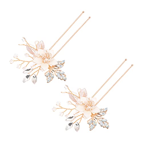 Mikikit 1Paar Braut Haarnadeln mit Blumenhaarnadel für Hochzeiten Besondere Anlässe Glänzendes Haaraccessoire für Damen für Festliche Events Mikikit 1Paar Braut Haarnadeln mit Blumenhaarnadel für Hochzeiten Besondere Anlässe Glänzendes Haaraccessoire für Damen für Festliche Events von Mikikit