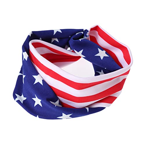 Mikinona 2St patriotisches Haarband Halsmaske Haargummi Haarschmuck für Babys patriotische Kopfbedeckung Stirnband mit amerikanischer Flagge europäischer Stil Schal von Mikinona