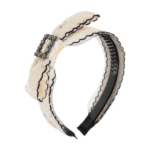 Mikinona Schleife Stirnband schleife-Stirnband kopfbedeckung für frauen Haarschmuck für die Hochzeit Braut Stirnband Damenstirnbänder für das Haar Mode Pailletten Haarteil Fräulein Stoff von Mikinona