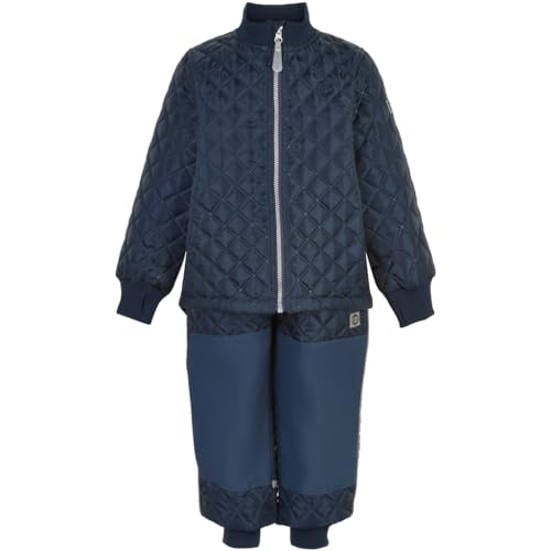 Mikk-line Thermo Set | Thermoanzug Kinder 110 | Thermo Jacke Und Thermo Hose Blue Nights | Thermo Anzug Für Mädchen Und Jungen | Windabweisend und Wasserabweisend Winterjacke Kinder von Mikk-line