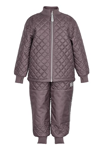 Mikk-line Thermo Set | Thermoanzug Kinder 104 | Thermo Jacke Und Thermo Hose Twilights Mauve | Thermo Anzug Für Mädchen Und Jungen | Windabweisend und Wasserabweisend Winterjacke Kinder von Mikk-line