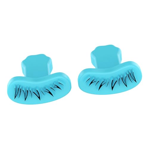 2x Wimpernstempel-Schablone mit Griff, unter-Wimpern-Stempel, Lazy DIY Lower Lashes Wimpernschablone für Teenager, Anfänger, hellblau von Milageto