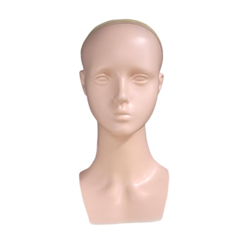 Milageto Weiblicher Mannequin-Kopf, Puppenkopf, Büste, professioneller Hut-Display, Perückenmodell, Kopfständer, Perückenhalter für Halskette, Perücke, Haut Milageto Weiblicher Mannequin-Kopf, Puppenkopf, Büste, professioneller Hut-Display, Perückenmodell, Kopfständer, Perückenhalter für Halskette, Perücke, Haut von Milageto