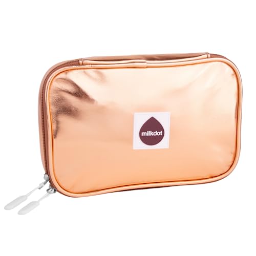 milkdot Designer-Federmäppchen, perfekt für Büro, Uni, Schule, große Aufbewahrung, Tasche mit hoher Kapazität, Tasche, Halter, Box, Organizer, Damen, Mädchen, stilvoll für Kinder ab 3 Jahren (Gold) von Milkdot