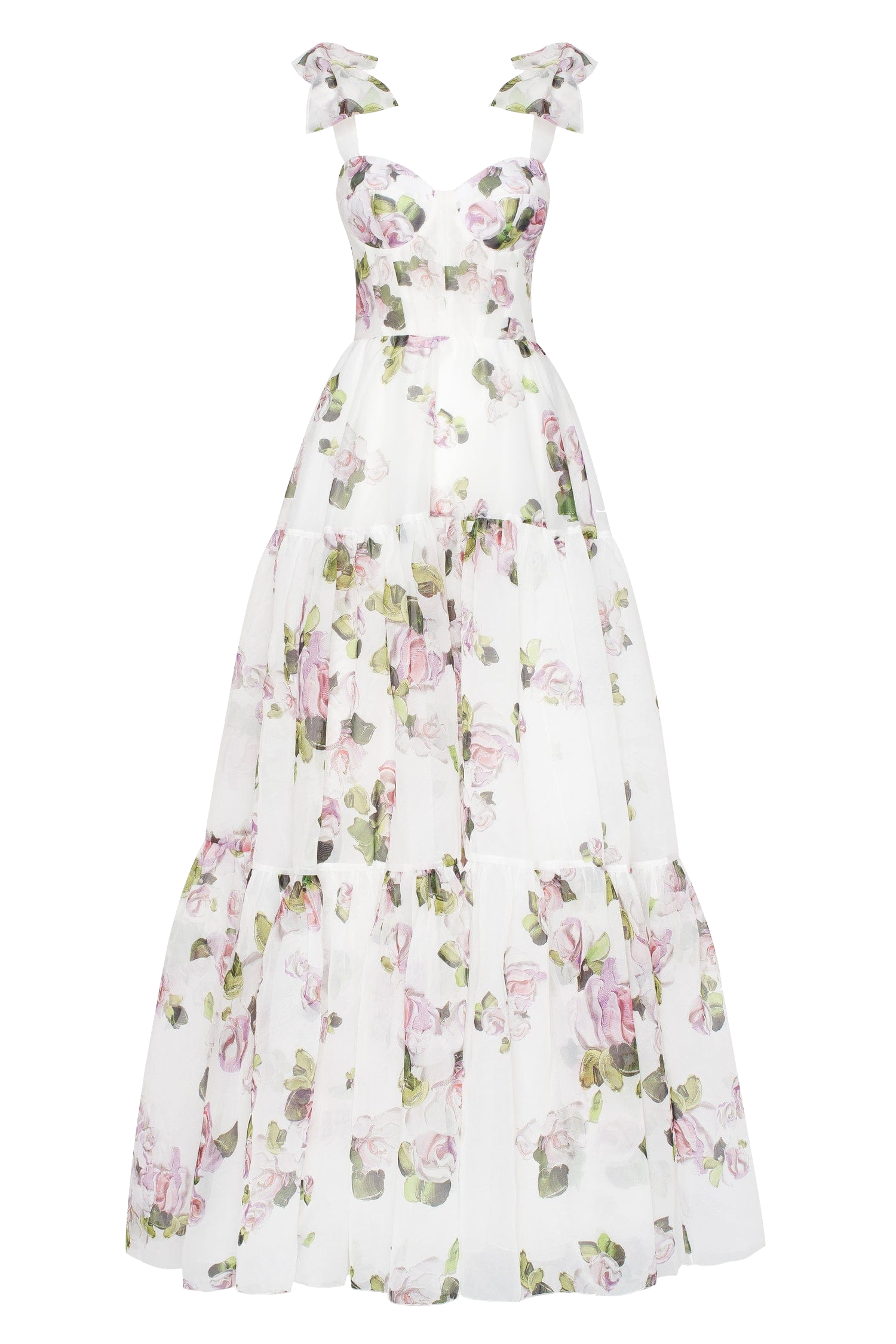 Apple Blossom Tender floral maxi tie-strap dress von Milla