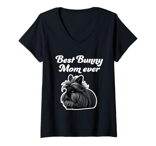 Damen Best Bunny Mom Ever - Löwenkopf Kaninchen T-Shirt mit V-Ausschnitt Damen Best Bunny Mom Ever - Löwenkopf Kaninchen T-Shirt mit V-Ausschnitt von Miller Sye