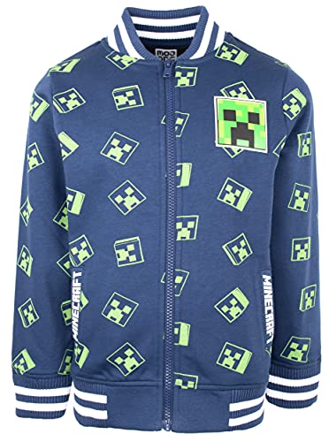 Minecraft - Baseballjacke Baseballjacke mit Reißverschluss Jacke für Kinder Clothing, Navy, 6/116 von Minecraft