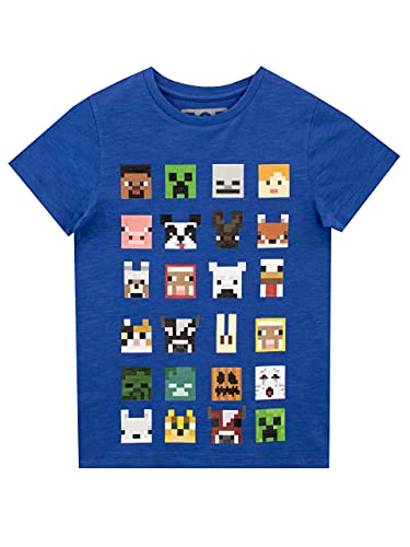 Minecraft Jungen T-Shirt Kurzarm, Blau, 10-11 Jahre von Minecraft