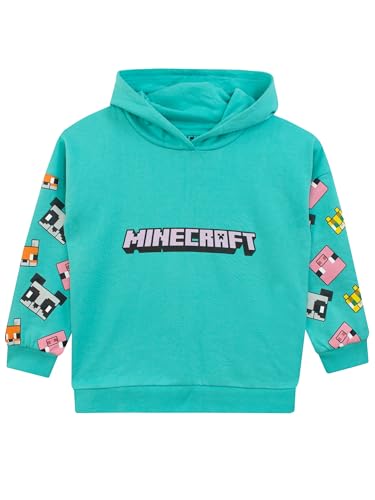 Minecraft Kapuzenpullover für Mädchen | Kapuzenpullover für Spielerinnen | Kapuzenpullover für Gamer-Mädchen | Blau | 134 von Minecraft