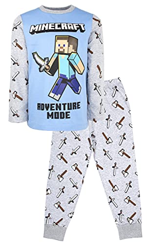 Minecraft - Langärmliges Pyjama-Set - Minecraft Jungen Schlafanzug - 100% Baumwolle - Jungen Minecraft Pjs - Pyjama Set - Minecraft Kleidung - Minecraft Geburtstag Junge Geschenke - Alter 11-12 Jahre von Minecraft