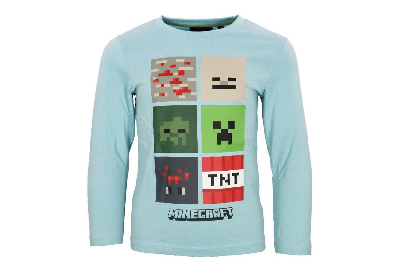 Minecraft Langarmshirt Minecraft Creeper Zombie Kinder Jungen langarm Shirt Gr. 116 bis 152, 100% Baumwolle von Minecraft