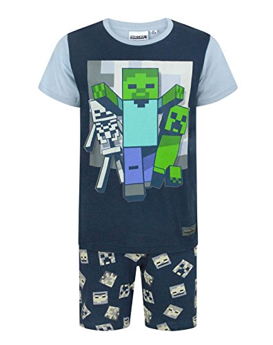 Minecraft Undead Jungen/Kinder Kurze Navy-Pyjamas-Set 8 Jahre von Minecraft