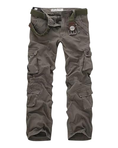 Minetom Damen Cargo Hose Multi Taschen Wanderhose Workwear Reißverschluss Armee Militär Outdoorhose Relaxed-Fit Trekkinghose Cargohose Jogginghose Sporthose A Hellgrau XL Minetom Damen Cargo Hose Multi Taschen Wanderhose Workwear Reißverschluss Armee Militär Outdoorhose Relaxed-Fit Trekkinghose Cargohose Jogginghose Sporthose A Hellgrau XL von Minetom
