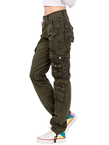 Minetom Damen Cargo Hosen Multi Taschen Jogginghose Loose Sporthose High Waist Bequem Lange Hosen Freizeithose Einfarbig Outdoorhose Arbeitshose Y3 Armeegrün M Minetom Damen Cargo Hosen Multi Taschen Jogginghose Loose Sporthose High Waist Bequem Lange Hosen Freizeithose Einfarbig Outdoorhose Arbeitshose Y3 Armeegrün M von Minetom