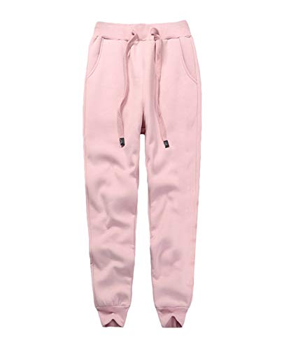 Minetom Damen Frauen Warme Gefüttert Jogginghose Kordelzug Sportlich Jogger Fleece Hosen Winter Stretch Sporthose Trainingshose mit Taschen B Rosa XS Minetom Damen Frauen Warme Gefüttert Jogginghose Kordelzug Sportlich Jogger Fleece Hosen Winter Stretch Sporthose Trainingshose mit Taschen B Rosa XS von Minetom