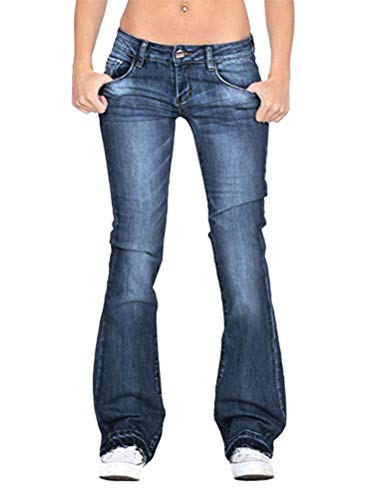Minetom Damen Jeans Hose Retro Skinny Schlaghosen Jeanshose Boyfriend Damenjeans Casual Lange Mode Denim Hose A Dunkelblau 25W/40L Minetom Damen Jeans Hose Retro Skinny Schlaghosen Jeanshose Boyfriend Damenjeans Casual Lange Mode Denim Hose A Dunkelblau 25W/40L von Minetom