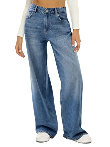 Minetom Damen Jeanshosen Cargohose Multi Taschen Vintage Gerade Hosen Bequem Arbeitshose Einfarbig Jogginghose Outdoorhosen J Blau M Minetom Damen Jeanshosen Cargohose Multi Taschen Vintage Gerade Hosen Bequem Arbeitshose Einfarbig Jogginghose Outdoorhosen J Blau M von Minetom