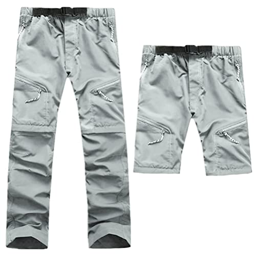 Minetom Damen Wanderhose Wasserdicht Trekkinghose Outdoorhose Schnell Trockend Leicht Camping Softshellhose Sommer Funktionshose Reißverschluss Abnehmbar Shorts A Grau XL Minetom Damen Wanderhose Wasserdicht Trekkinghose Outdoorhose Schnell Trockend Leicht Camping Softshellhose Sommer Funktionshose Reißverschluss Abnehmbar Shorts A Grau XL von Minetom