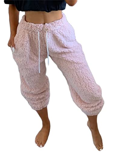 Minetom Damen Warme Gefüttert Jogginghose Sportlich Jogger Fleece Hosen Frauen Winter Plüsch Stretch Sporthose Trainingshose mit Taschen D Rosa M Minetom Damen Warme Gefüttert Jogginghose Sportlich Jogger Fleece Hosen Frauen Winter Plüsch Stretch Sporthose Trainingshose mit Taschen D Rosa M von Minetom