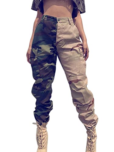 Minetom Freizeithosen Damen Cargo Hose Sweathose Elastische Jogginghose Cargohose Sport Hosen Yogahose Sommerhose mit Taschen I Khaki XXL Minetom Freizeithosen Damen Cargo Hose Sweathose Elastische Jogginghose Cargohose Sport Hosen Yogahose Sommerhose mit Taschen I Khaki XXL von Minetom