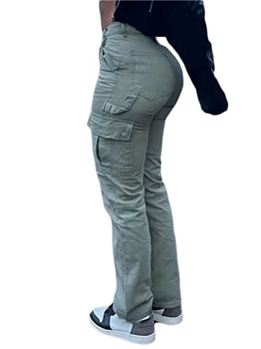 Minetom Freizeithosen Damen Cargo Hose Sweathose Jogginghose Sporthose Cargohose Multi Taschen Sport Hosen Wanderhose Outdoorhose Streetwear B Grün XL Minetom Freizeithosen Damen Cargo Hose Sweathose Jogginghose Sporthose Cargohose Multi Taschen Sport Hosen Wanderhose Outdoorhose Streetwear B Grün XL von Minetom