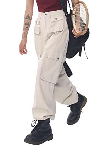 Minetom Freizeithosen Damen Cargo Hose Sweathose Jogginghose Sporthose Cargohose Multi Taschen Sport Hosen Wanderhose Outdoorhose Streetwear H Beige M Minetom Freizeithosen Damen Cargo Hose Sweathose Jogginghose Sporthose Cargohose Multi Taschen Sport Hosen Wanderhose Outdoorhose Streetwear H Beige M von Minetom