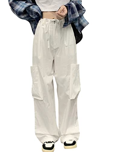 Minetom Freizeithosen Damen Cargo Hose Sweathose Jogginghose Sporthose Cargohose Multi Taschen Sport Hosen Wanderhose Outdoorhose Streetwear I Weiß L Minetom Freizeithosen Damen Cargo Hose Sweathose Jogginghose Sporthose Cargohose Multi Taschen Sport Hosen Wanderhose Outdoorhose Streetwear I Weiß L von Minetom