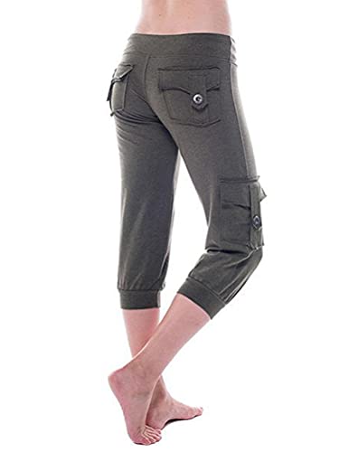 Minetom Jogginghose Damen Yoga Hose Mit Taschen Kordelzug Sporthose Frauen Sweatpants Elastischer Bund Freizeithose A Grün XL Minetom Jogginghose Damen Yoga Hose Mit Taschen Kordelzug Sporthose Frauen Sweatpants Elastischer Bund Freizeithose A Grün XL von Minetom